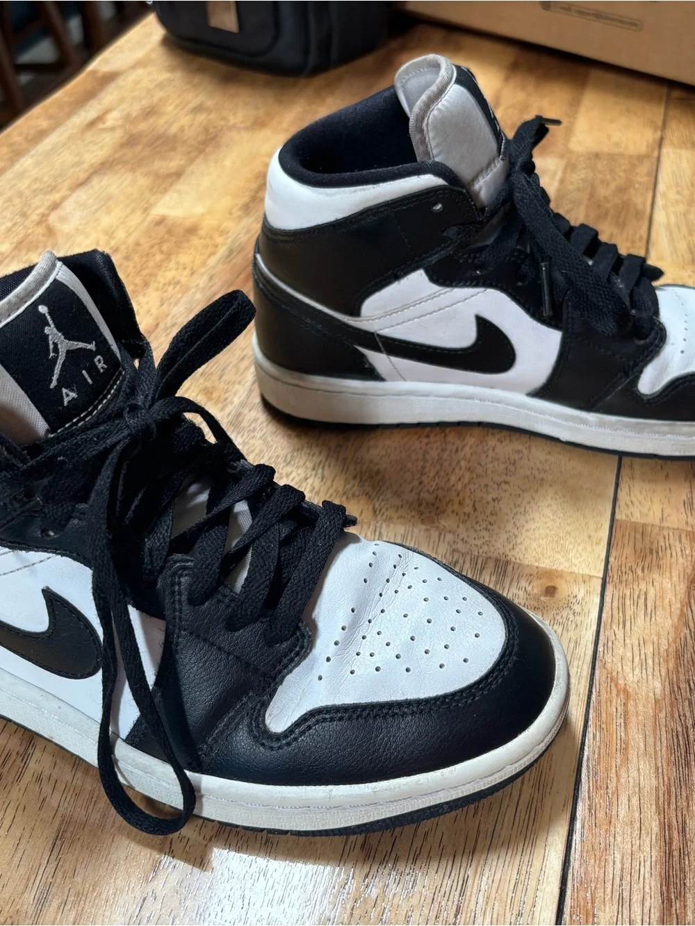 Jordan Black and White High-Top Sneakers